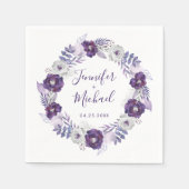 Paars- en zilverWaterverf Servet (Voorkant)