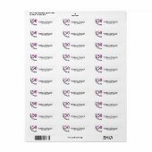 Paars en zwart "50 en Fabulous" retouradres Etiket (Full Sheet)