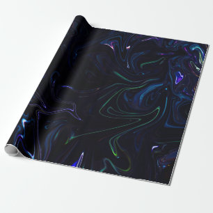 Paars en zwart abstract schilderij cadeaupapier