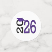 Paars en Zwart Afstuderen 2026  Confetti (Kleine voorkant)