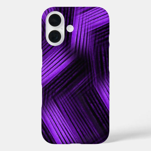 Paars en zwart contemporair abstract Case-Mate iPhone case (Achterkant)