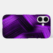 Paars en zwart contemporair abstract Case-Mate iPhone case (Achterkant (horizontaal))