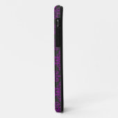 Paars en zwart damastpatroon Case-Mate iPhone case (Achterkant/links)