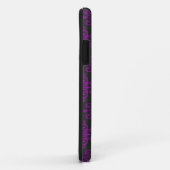 Paars en zwart damastpatroon Case-Mate iPhone case (Achterkant/rechts)