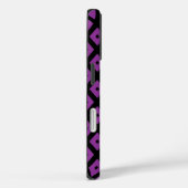 Paars en zwart diamantpatroon Case-Mate iPhone case (Achterkant / Rechts)