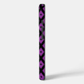 Paars en zwart diamantpatroon Case-Mate iPhone case (Achterkant / Links)