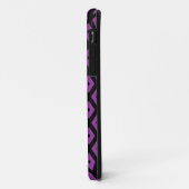 Paars en zwart diamantpatroon Case-Mate iPhone case (Achterkant/links)