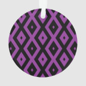Paars en zwart diamantpatroon ornament (achterkant)