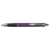 Paars en zwart diamantpatroon pen (Achterkant)