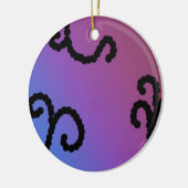 Paars en zwart gebrande zwart klassy keramisch ornament (Links)