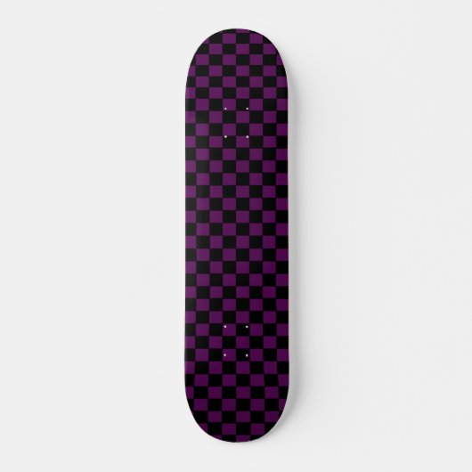 Paars en zwart gecheckt deck skateboard (Voorkant)