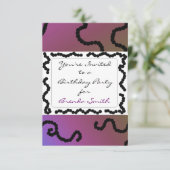 Paars en zwart, geklasseerd kaart (Staand voorkant)