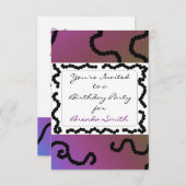 Paars en zwart, geklasseerd kaart (Voorkant / Achterkant)