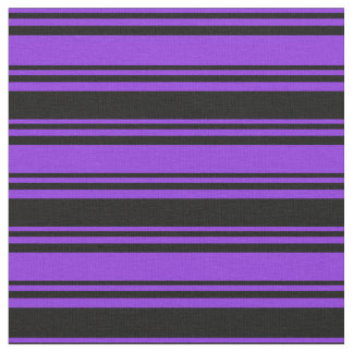 Paars en zwart, gelinkt/gestreept patroon stof