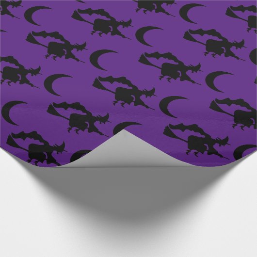 Paars en zwart gevlekt heks cadeaupapier (Hoek)