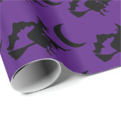 Paars en zwart gevlekt heks cadeaupapier (Rol Hoek)