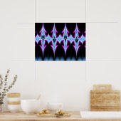 Paars en zwart gothisch patroon poster (Keuken)