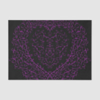 Paars en zwart Heart Gothic Wedding Paper
