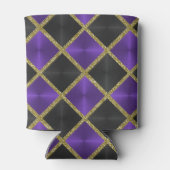 Paars en zwart met Gold Squares Blikjeskoeler (Achterkant)
