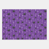 Paars en zwart omhulsel voor het ompakken van papi inpakpapier vel (Voorkant 3)