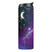 Paars en zwart sterrenstelsel thermosbeker (Gedraaid links)