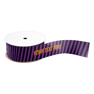 Paars en zwart Stripe gepersonaliseerd lint