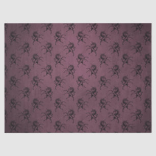 Paars en zwart Unicorn-papier Tissuepapier