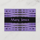 paars en zwart visitekaartje (Achterkant)