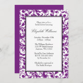 Paars en zwart Vrijgezellenfeest Kaart (Voorkant / Achterkant)