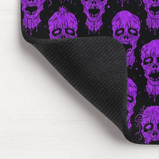 Paars en zwart Zombie Apocalypse Pattern Muismat (Hoek)
