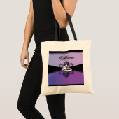paars en zwarte bruiloft tote bag (Voorkant (product))