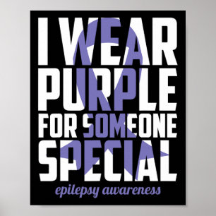 Paars Epilepsiebewustzijn Voor Iemand Speciaal Lin Poster
