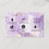 Paars esthetisch Kandle Care Square Visitekaartje (Voorkant)
