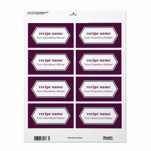 Paars Etiket (Full Sheet)