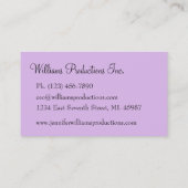  Paars Etiket Lint Visitekaartjes (Achterkant)