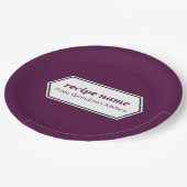 Paars Etiket Papieren Bordje (Gekanteld)