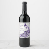 Paars etiket van pacock-lef-wijn-weddenschap (Voorkant)