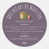 Paars | Etiketten van ingrediënten van kruidenprod (Voorkant)