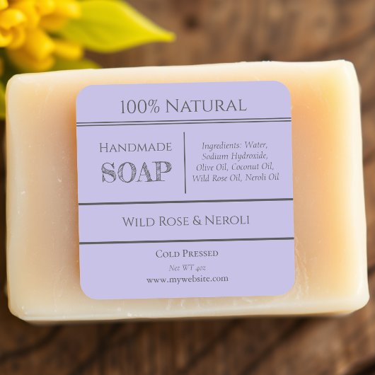 Paars | Etiketten van zeepingrediënten