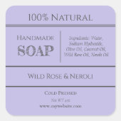 Paars | Etiketten van zeepingrediënten (Voorkant)