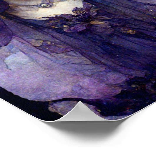 Paars Fairy Fantasy Art Poster (Hoek)