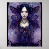 Paars Fairy Fantasy Art Poster (Voorkant)