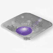 Paars Fancy kerstpapier Bord (Gebogen)