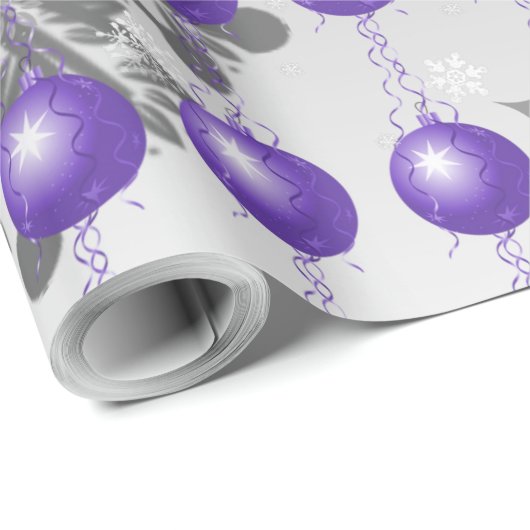 Paars Fancy kerstsierpapier Cadeaupapier (Rol Hoek)
