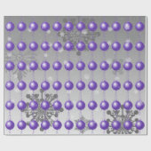 Paars Fancy kerstsierpapier Cadeaupapier (Vlak)