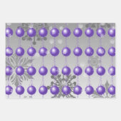 Paars Fancy kerstsierpapier Inpakpapier Vel (Voorkant 2)