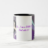 paars fancy meisje met martinglas tweekleurige koffiemok (Center)