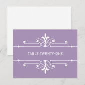 Paars Fancy Ornamental Table Number Briefkaart (Voorkant / Achterkant)