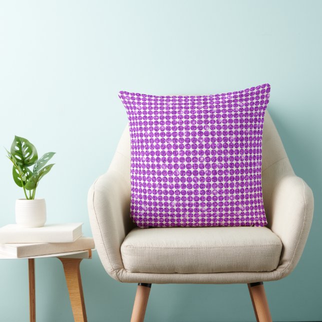 Paars Faux Bling Sierkussen (Stoel)
