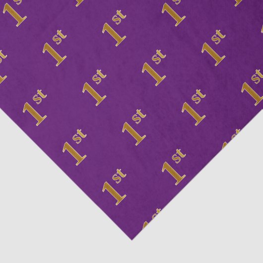 Paars, Faux Gold 1st (eerste) gebeurtenispapier Tissuepapier (Detail)